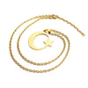 FIREBROS 2022 Stainless Steel Crescent Moon Star Necklace Men Women Spiritual Islamic Muslim Pendant Turkish Religious Jewelry