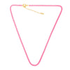 FLOLA Copper Candy Color Rainbow Necklace Women Simple Short Necklace Girls  Jewelry Gift nkew01