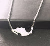 FOXCRAFT Charm Stainless Steel Jewelry Country map Necklace the map of Mexico Pendant Necklace Jewelry