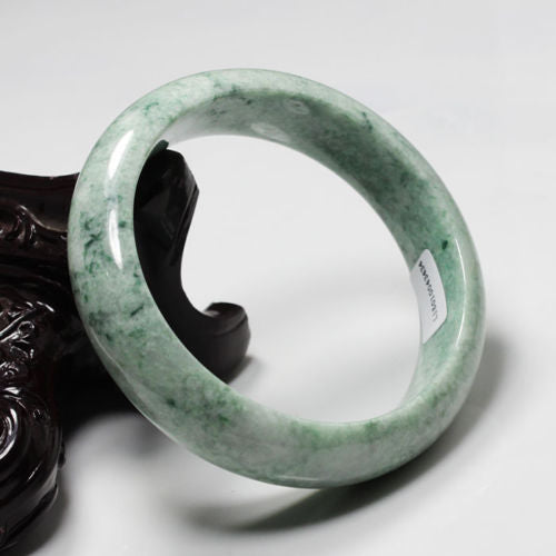 FREE SHIPPING Certified Grade A Natural Green Jadeite Gems Bangle Bracelet