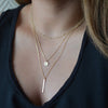 FSUNION 2021   European Simple Gold Silver Plated Women Jewelry Collar Multi Layers Bar Coin Necklace Clavicle Chains