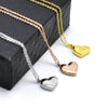 New Simple Cute Smooth Small Heart Pendant Necklace for Women Jewelry Stainless Steel Gold-Color Love Necklace Lover