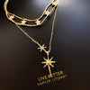 FYUAN Bling Bling Star Choker Necklaces for Women Clavicular Chain Pendant Necklaces Weddings Jewelry Party Gifts