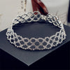 FYUAN Full Rhinestone Choker Necklaces for Women Shine Crystal Necklaces Weddings Jewelry Party Gifts