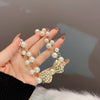FYUAN Golden Bowknot Rhinestone Choker Necklaces for Women Pearl Necklaces Weddings Bride Jewelry