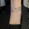 FYUAN Korean Style Colorful Crystal Choker Necklaces for Women Clavicle Chain Necklaces Jewelry Bijoux