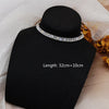 FYUAN Simple Zircon Crystal Choker Necklaces for Women Geometric Chain Necklaces Statement Jewelry