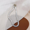 FYUAN Simple Zircon Crystal Choker Necklaces for Women Geometric Chain Necklaces Statement Jewelry
