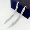Factory Promotions Beautiful Long Tassel Drop Earrings 925 Sterling Silver Ear Pins High Quality Fashion Classic Jewelry