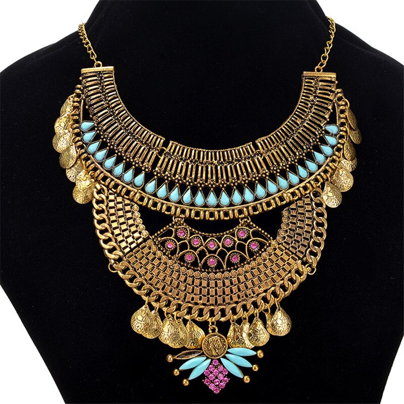 Fahion Metal Jewelry Necklace Women Exaggerated Chunky Necklace Punk Collar Female Accessories