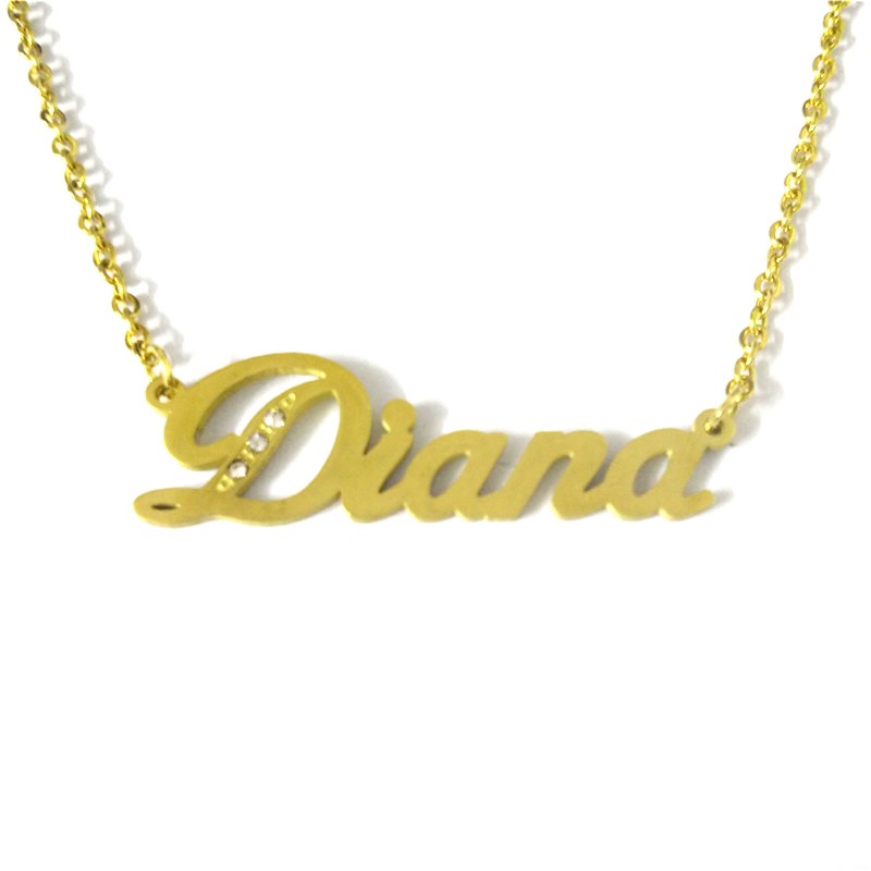 2020 Hot Sale Diana Custom Name Necklaces & Pendants Women Personalized Name Pendants & Necklace For Girl's Gift