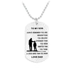 Family Necklace Silver Stainless steel Tag TO MY SON TO MY DAUGHTER ALWAYS LOVE DAD MOM Pendant Necklace For Mother Father Gift