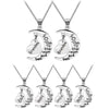 Family Pendant Moon Alloy Necklaces For Dad Mom Grandpa Grandma Uncle Aunt Son Daughter Brother Sister The Gifts