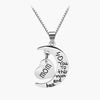 Family Pendant Moon Alloy Necklaces For Dad Mom Grandpa Grandma Uncle Aunt Son Daughter Brother Sister The Gifts