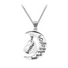 Family Pendant Moon Alloy Necklaces For Dad Mom Grandpa Grandma Uncle Aunt Son Daughter Brother Sister The Gifts