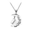 Family Pendant Moon Alloy Necklaces For Dad Mom Grandpa Grandma Uncle Aunt Son Daughter Brother Sister The Gifts