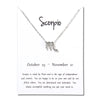 12 Constellation Taurus Pisces Pendant Necklaces For Women Zodiac Chains Necklace Valentine's Gifts necklace women