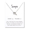 12 Constellation Taurus Pisces Pendant Necklaces For Women Zodiac Chains Necklace Valentine's Gifts necklace women