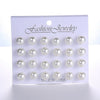 Fashion 12 pairs/set Simulated Pearl Earrings For Women Jewelry Bijoux Piercing Stud Earrings
