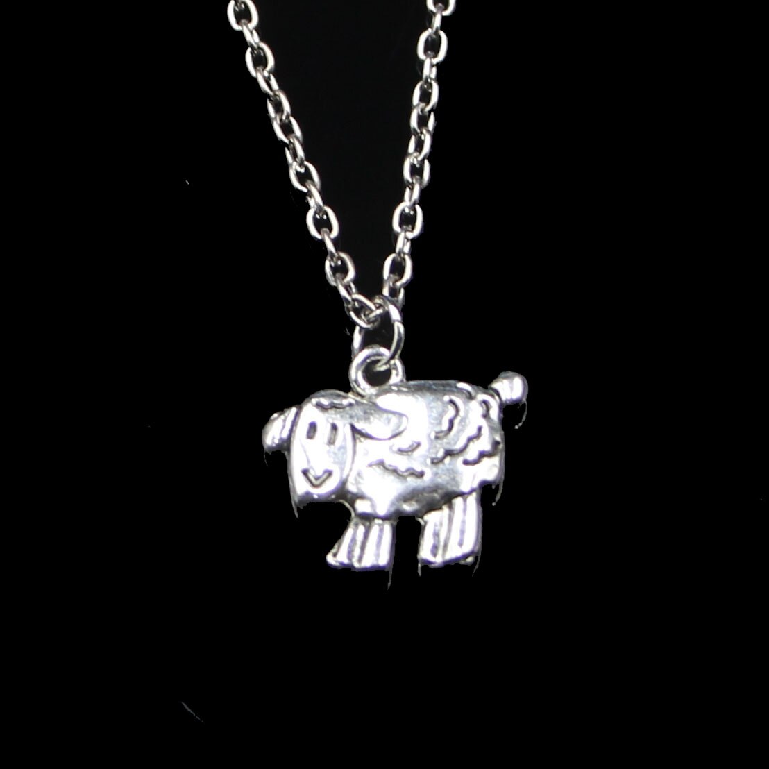 18*16mm Sheep Lamb Pendant Necklace Link Chain For Female Choker Necklace Creative Jewelry party Gift