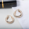 Fashion 18K gold Hoop Earrings Women Jewelry 925 Sterling Silver Ear Jewelry Round Circle Loop earrings brincos   Zk30