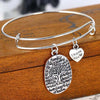 Fashion 1PC Charming Lettering Adjustable Silvery Thank You Hollow Tree Multi Patterns Women Lady Girl Alloy Pandent Bangles