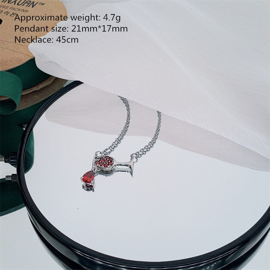 2 Colors Rose Gold Wine&Cup charm Necklace Wine Bottle Glass Chic Necklaces Girl Lady Gift Choker