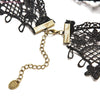 2021 Cocktail Evening Party Dress Jewelry Victorian Gothic Halloween Red Rhinestone Charms Vampire Maxi Necklace Choker