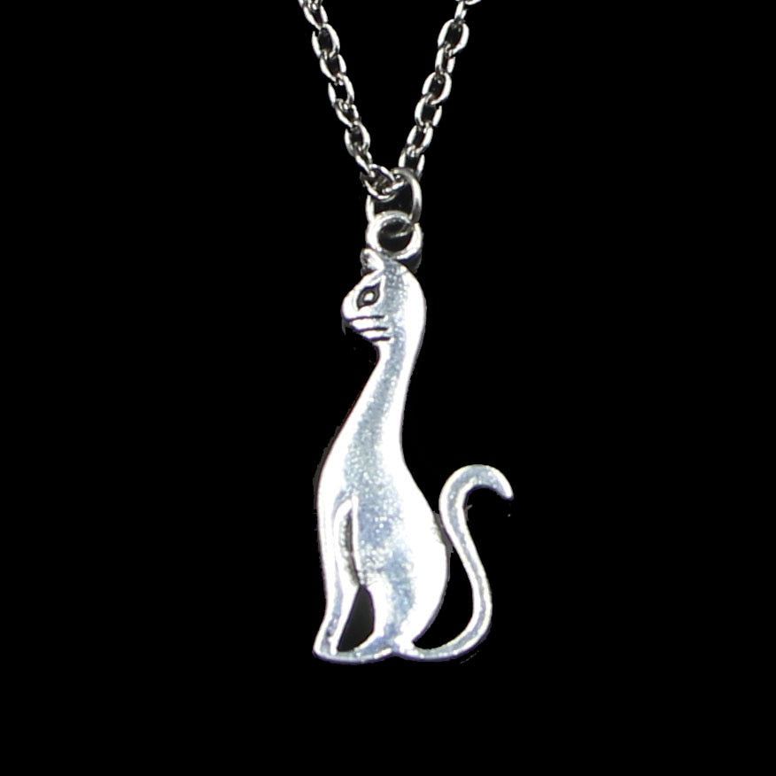 34*14mm Cat Pendant Necklace Link Chain For Female Choker Necklace Creative Jewelry party Gift