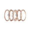 Fashion 5 pcs Engagement Wedding Ring Set Gold Color Cubic Zirconia Rings For Women