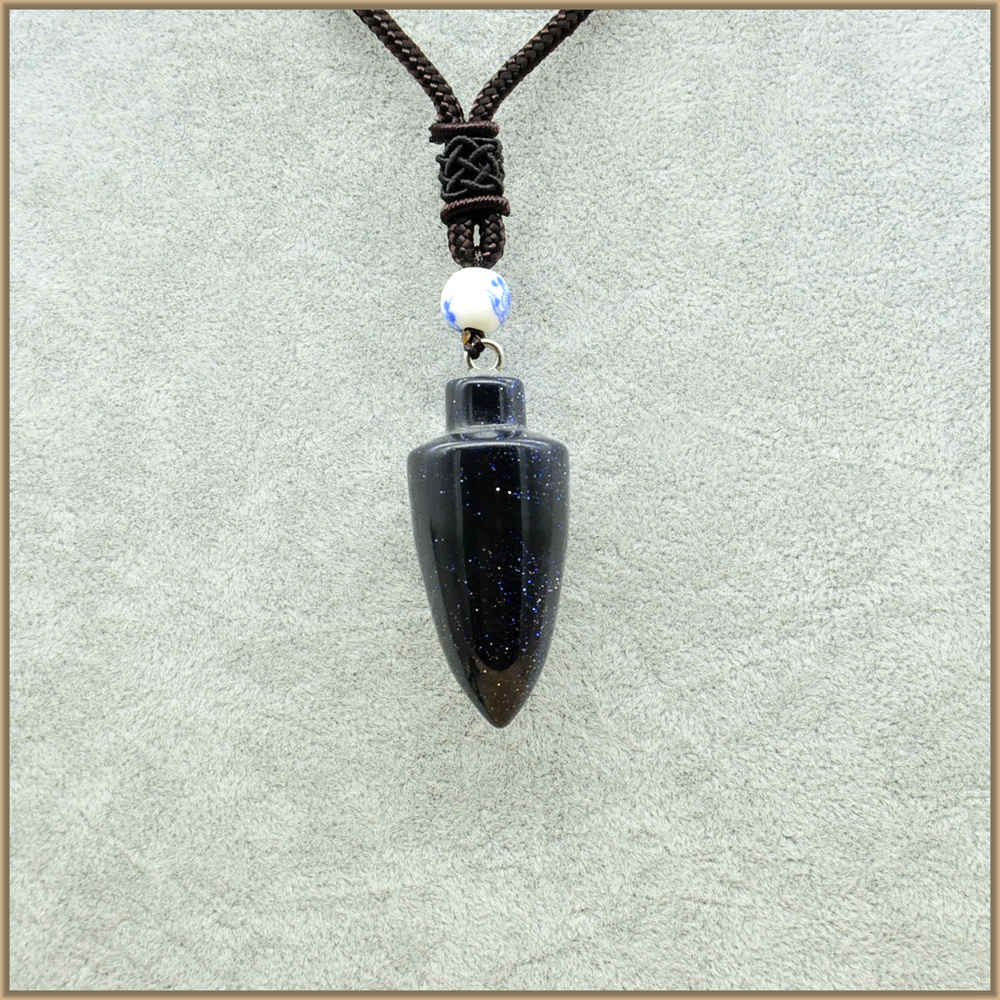 Fashion 70cm Long Knot Necklace Stone Chinese Knot Charm Men Women Necklace Bullet Pendant Natural Crystal Fine Jewelry Rainbow