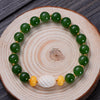 Fashion 8mm Nature Green Jade Jasper Bracelet Women Gift Jewelry Single String Bracelet BY011