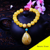 Fashion 8mm Nature Yellow Beeswax Bracelet Women Gift Jewelry Single String Bracelet ML012