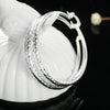 925 Stamp Silver Color 51MM Circle Round Big Hoop Earrings For Women Lady Wedding Engagement Jewelry Christmas Gifts