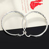 925 Stamp Silver Color 51MM Circle Round Big Hoop Earrings For Women Lady Wedding Engagement Jewelry Christmas Gifts