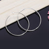 925 Stamp Silver Color 5MM Circle Round Simple Hoop Earrings For Women Wedding  Party Fine Jewelry Christmas