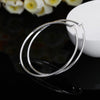 925 Stamp Silver Color 5MM Circle Round Simple Hoop Earrings For Women Wedding  Party Fine Jewelry Christmas