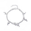 925 Stamp Silver Color Bracelet Couple Birthday Style Link Double Layer Dolphins Womens Chain Bangle Jewelry Christmas