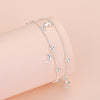 925 Stamp Silver Color Bracelet Couple Birthday Style Link Double Layer Dolphins Womens Chain Bangle Jewelry Christmas