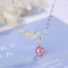 925 Stamp Silver Color Cat Strawberry Crystal Pendants And Necklaces For Women Wedding Party Jewelry 2022 Jewelry Gift