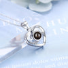 925 Stamp Silver Color Crystal Heart Pendant Necklace For Women 18Inch Chain Wedding Party Charm Jewelry Gifts GaaBou