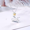 925 Stamp Silver Color Cute Aircraft Pendant And Necklaces For Women 18Inch Chain Wedding Party Jewelry Gift 2022 GaaBou