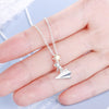 925 Stamp Silver Color Cute Aircraft Pendant And Necklaces For Women 18Inch Chain Wedding Party Jewelry Gift 2022 GaaBou