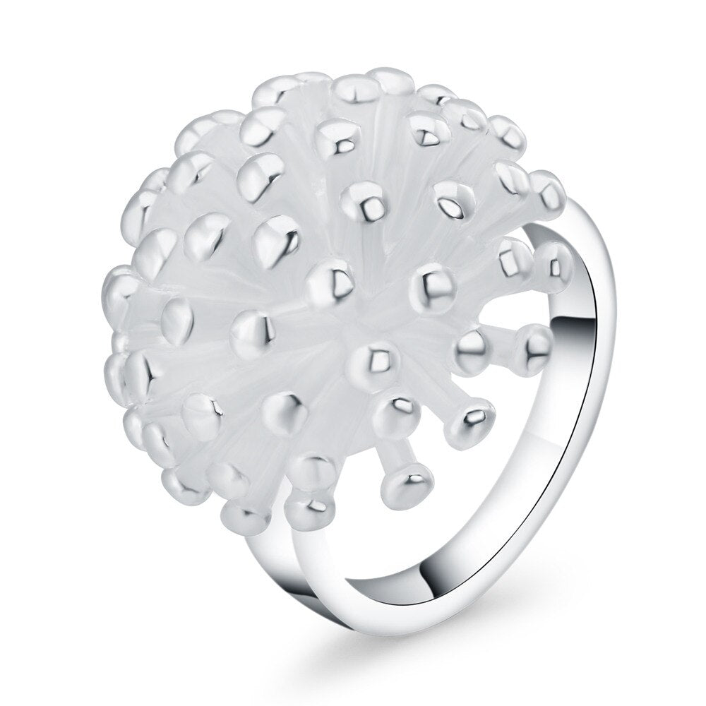 925 Stamp Silver Color Flower Rings For Women Wedding Engagement  Fine Jewelry Gift Female GaaBou Jewellery