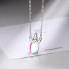 925 Stamp Silver Color Rainbow Crystal Pendants And Necklaces For Women Wedding Party Female Jewelry 2022 Jewelry Gift