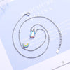 925 Stamp Silver Color Rainbow Crystal Pendants And Necklaces For Women Wedding Party Female Jewelry 2022 Jewelry Gift