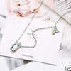 925 Stamp Silver Color Rainbow Crystal Pendants And Necklaces For Women Wedding Party Female Jewelry 2022 Jewelry Gift