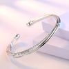 925 Stamp Silver Color Woman Charm Cuff Bracelet Linellae Adjustable Bangle Girls Party Jewelry Gifts Christmas