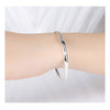 925 Stamp Silver Color Woman Charm Cuff Bracelet Smoth Four Leaf Clover Adjustable Bangle Party Jewelry Gifts Christmas