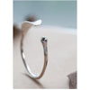 925 Stamp Silver Color Woman Cuff Bracelet Open Leaf Shaped Adjustable Charm Bangle Girls Party Jewelry Christmas Gifts